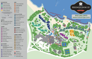 Hedonism Resort map
