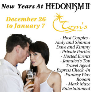 New Years at hedonism with Toms Trips