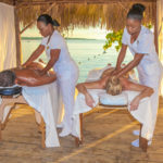 Ocean front massage at Hedonism Resort