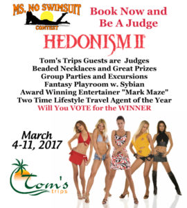 Ms No Swim Suit Contest at Hedonism Resort with Toms Trips