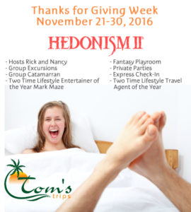 Thanksgiving week at Hedonism Resort