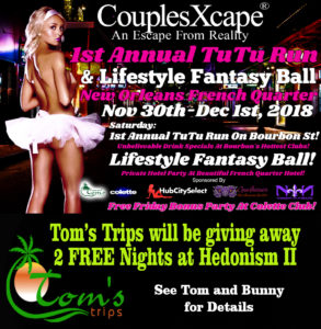 CouplesXcape TuTu Run with Colette Club and free trip to Hedonism Resort